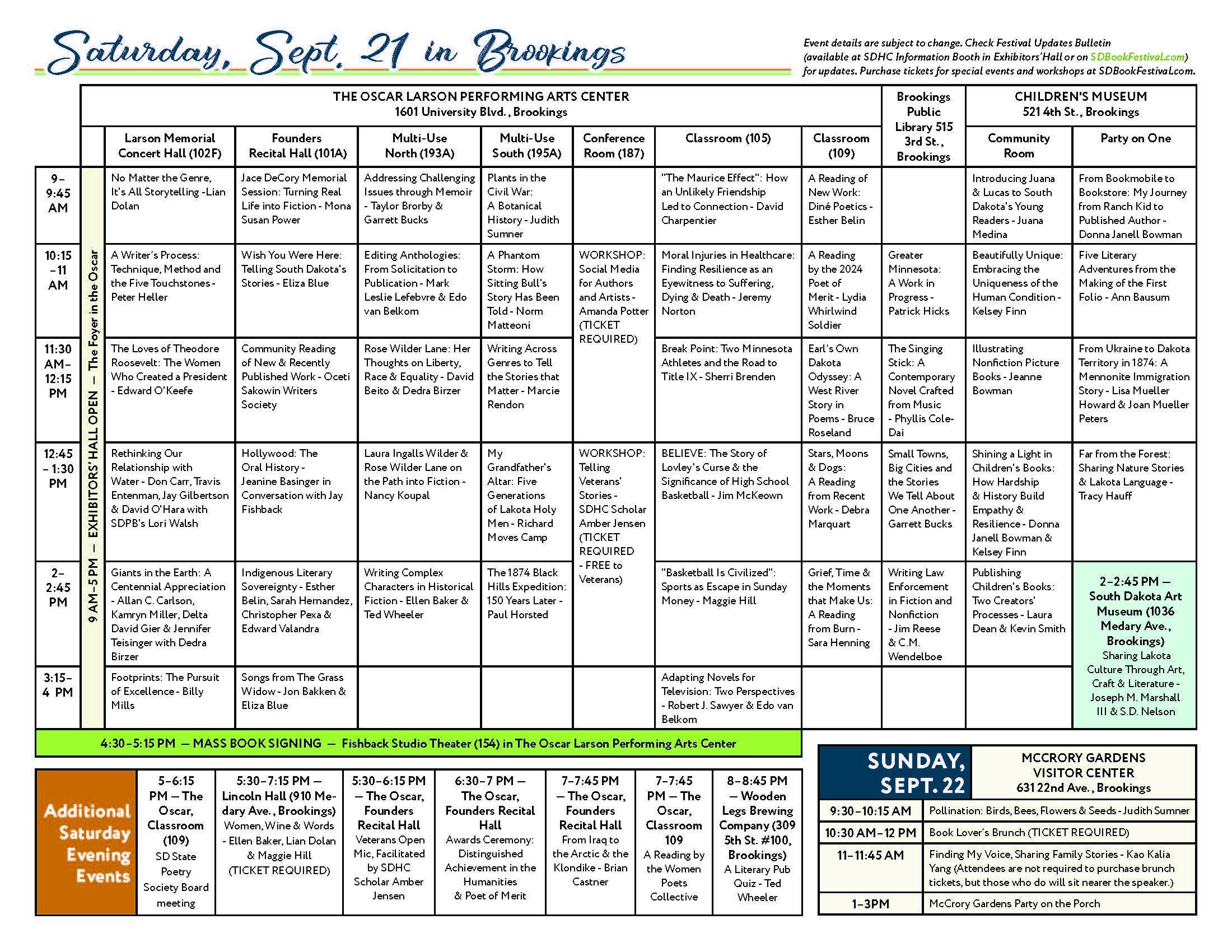 Day Two Festival Schedule 2024